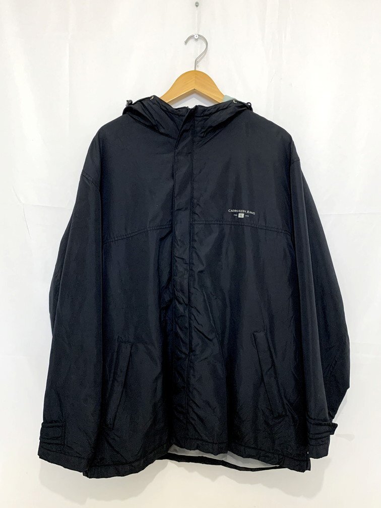 CALVIN KLEIN JEANS カルバンクライン ジーンズ アノラックパーカー ナイロンジャケット サイズ: L カラー: ブラック メンズ トップス拍卖