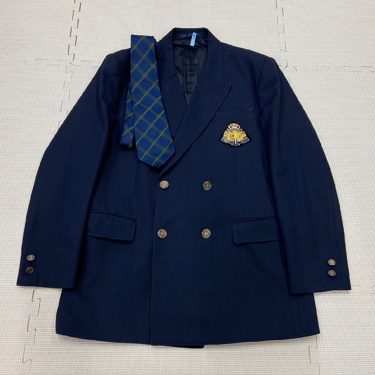 Y1389/T1062(中古)栃木県 文星芸術大学附属高校 男子制服 2点 /ブレザー:A175/ネクタイ/ウォッシャブル/GREEN MATE/男子卒業生品拍卖