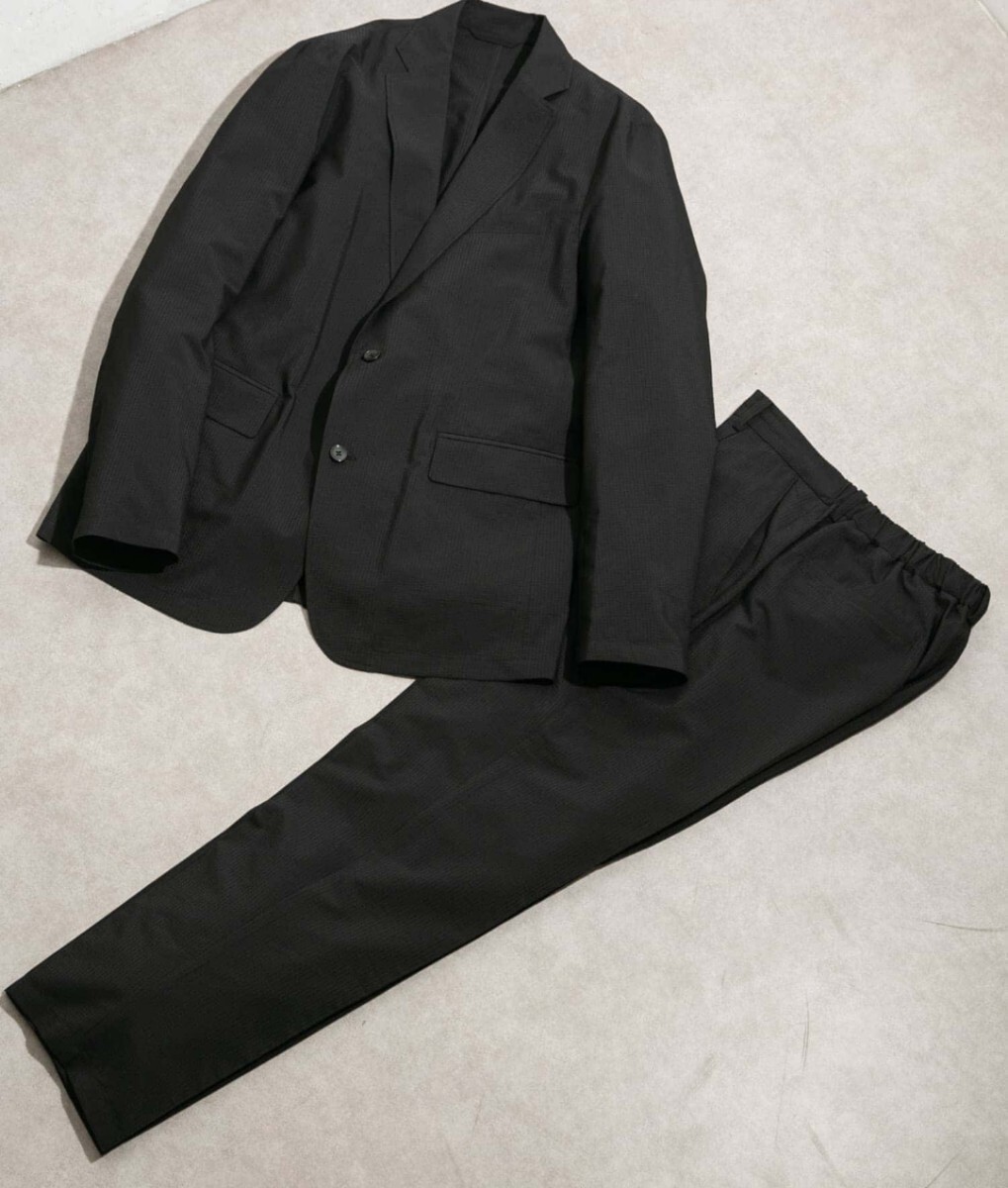 新品 アーバンリサーチ ウォッシャブルシアサッカーセットアップ 黒 ML拍卖