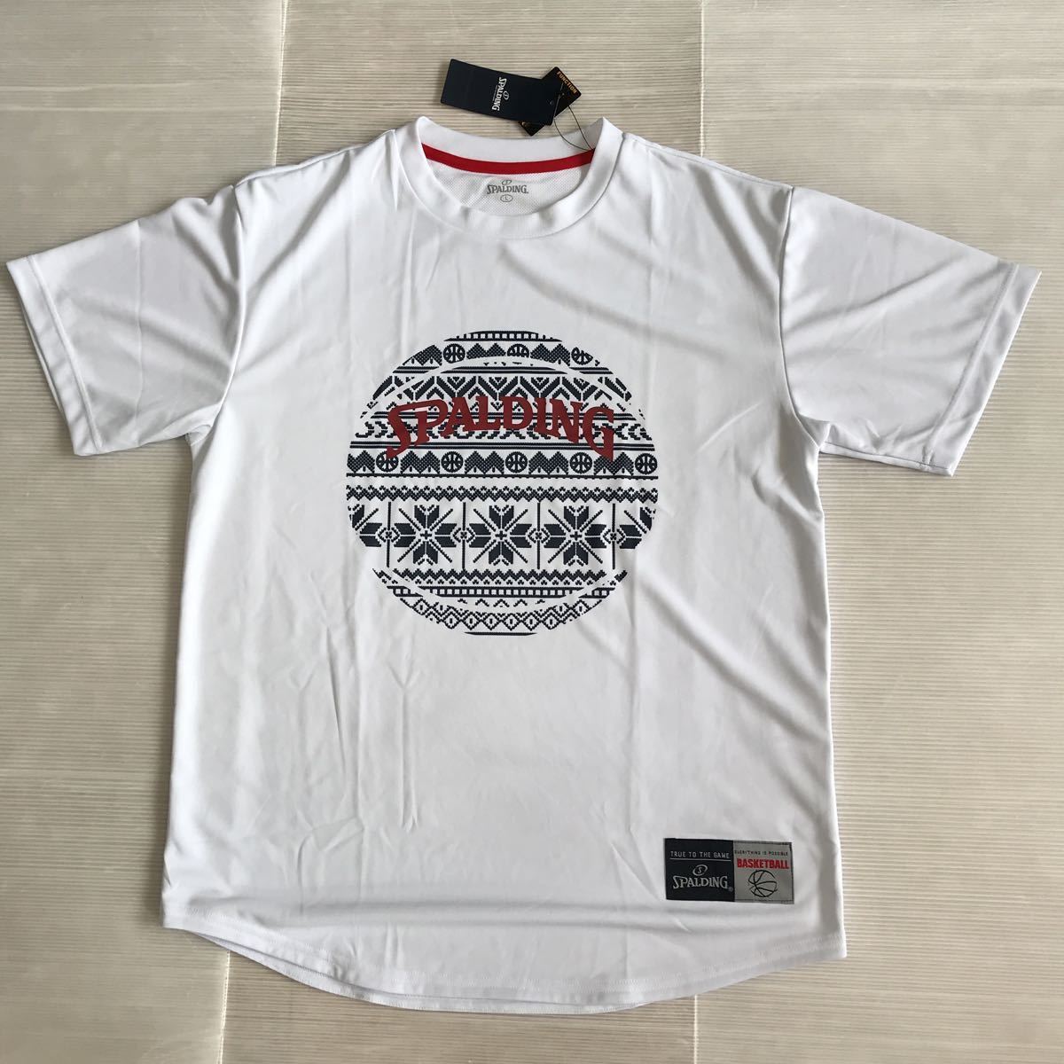 送料無料 新品 spalding スポルディング Tシャツ NORDIC バスケットボール 半袖Tシャツ L拍卖