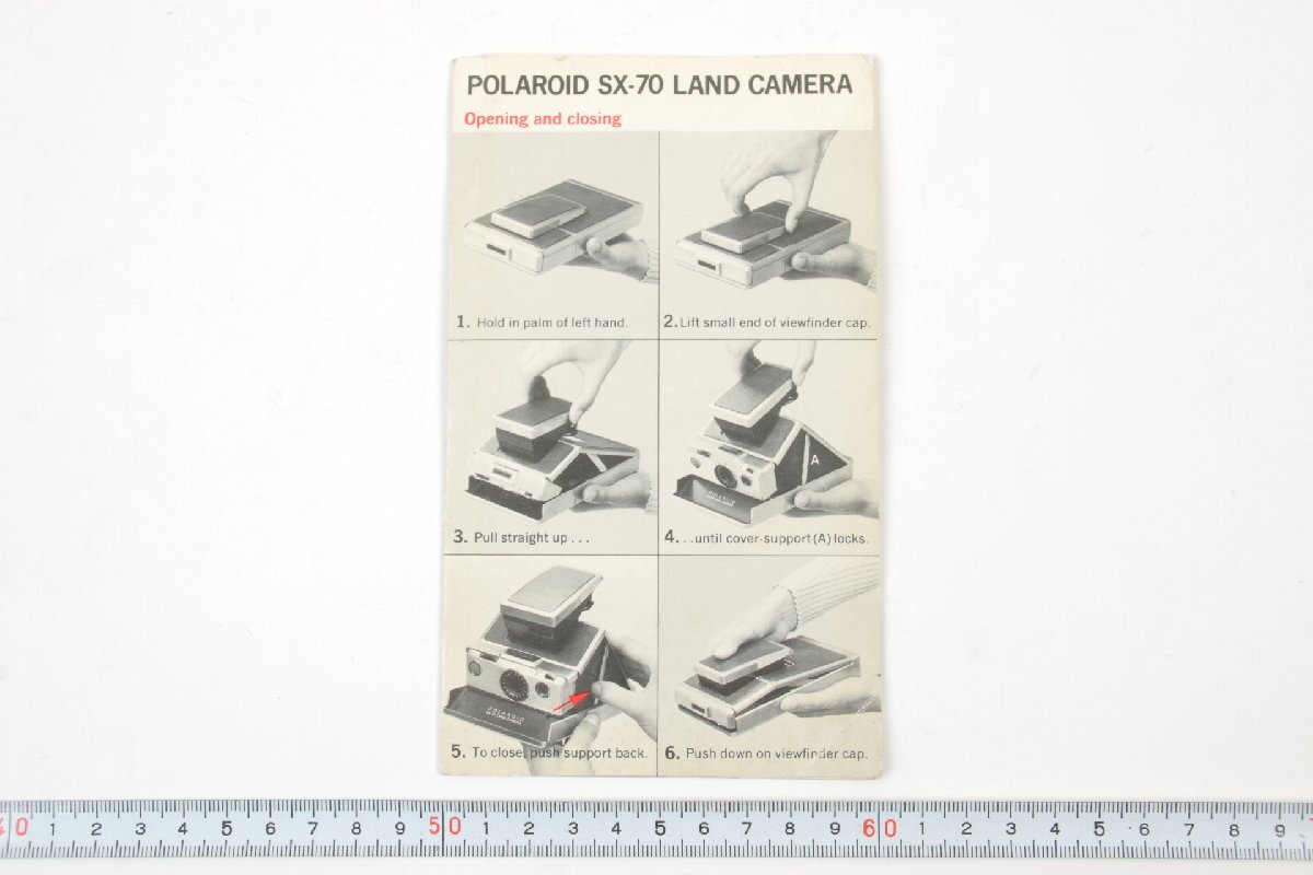 ※ POLAROID ポラロイド 説明書 インスタントカメラ SX-70 printed in U.S.A. アメリカ印刷 13312拍卖