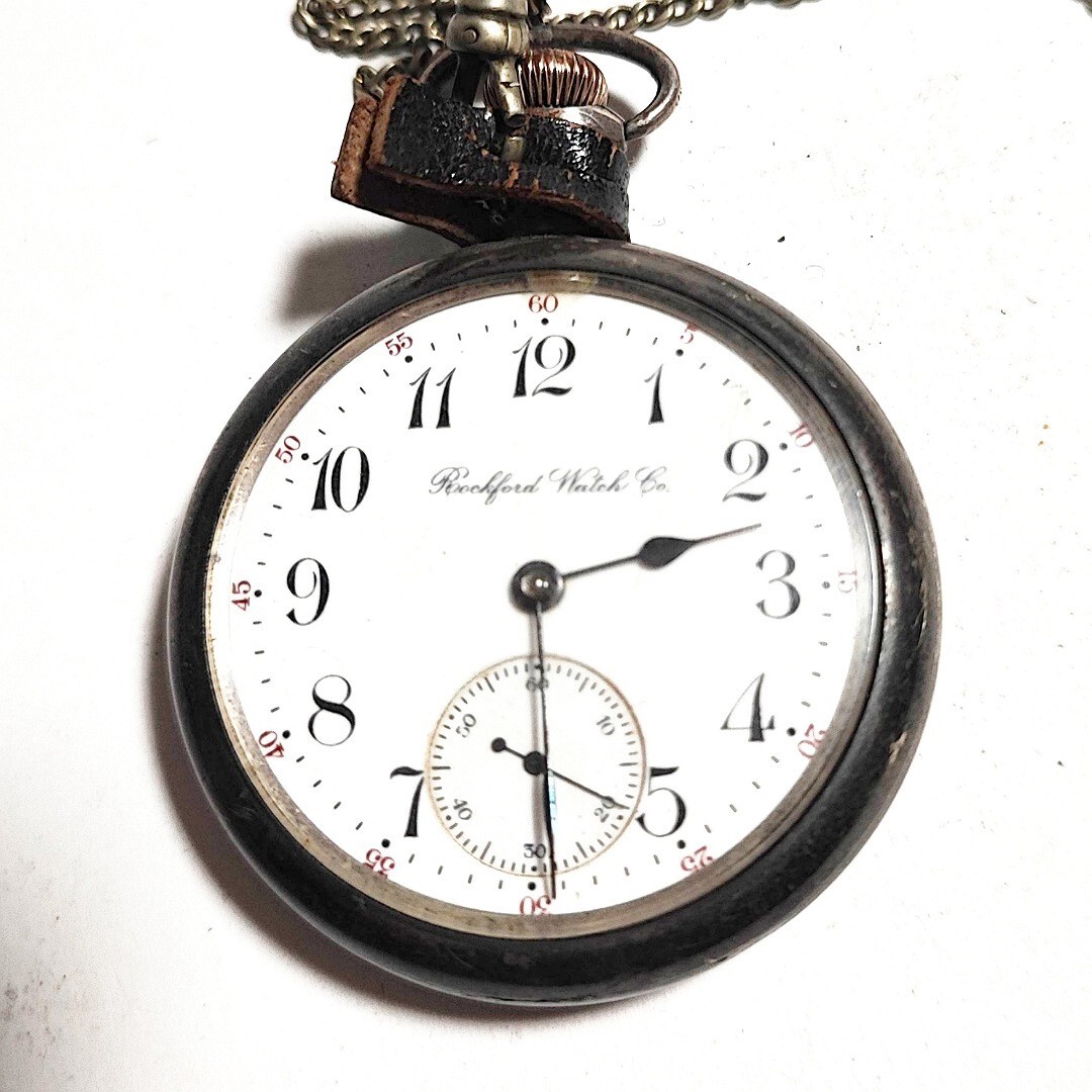 動作品 ROCKFORD ロックフォード 懐中時計 稼働品 手巻き 機械式 アンティーク 稼働品 ヴィンテージ m416拍卖