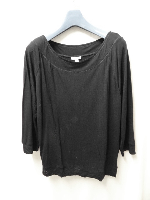 NUALA ヌアラ 新品未使用 CHARITY 3/4 WIDE NECK TEE ブラック Sサイズ拍卖