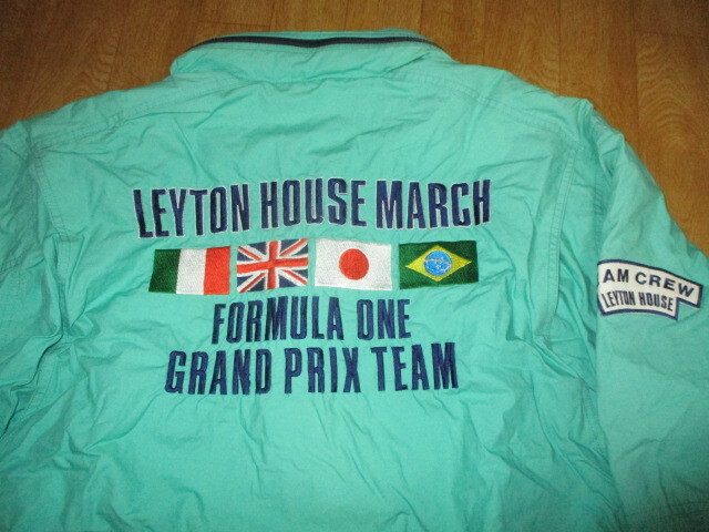 レイトンハウスレーシングチーム F1 全刺繍ロゴ 収納フード付き 防寒中綿入りジャケット・ブルゾン サイズM 極美中古 スーパーGT拍卖