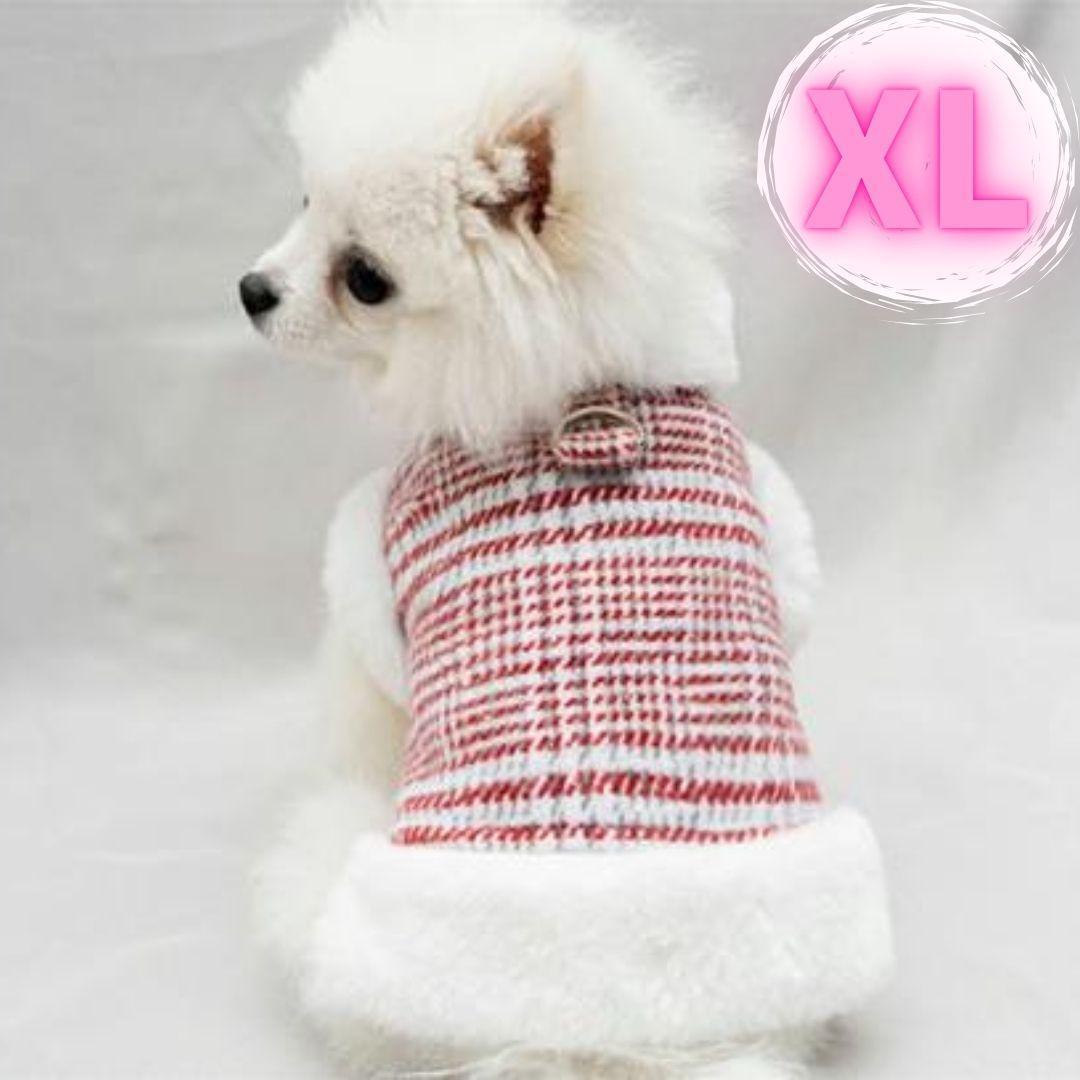新品 犬服 ドッグウエア ペット アウター XL レッド ボア コート 防寒対策拍卖