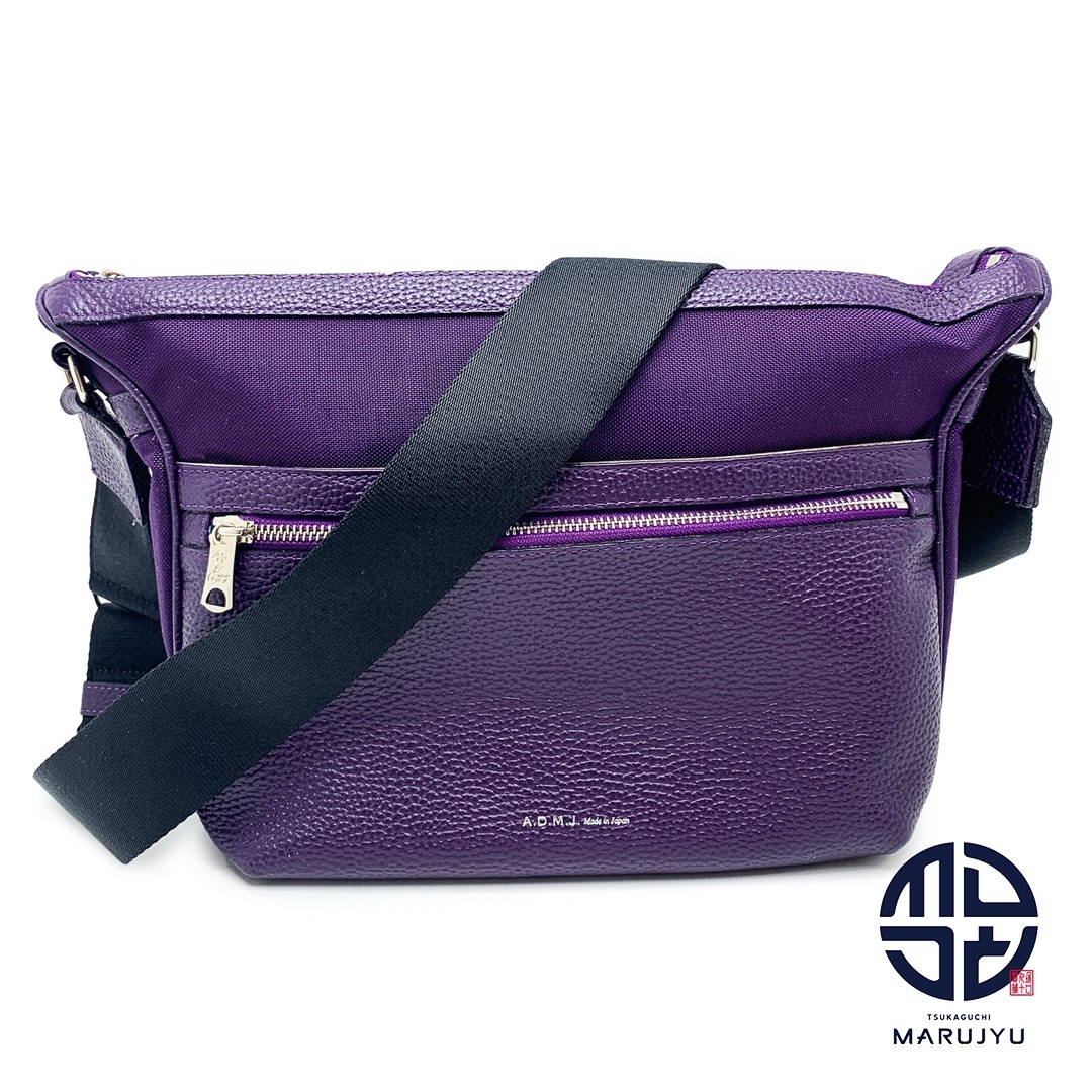 A.D.M.J エーディーエムジェイ 紫 パープル ショルダーバッグ バック 鞄 カバン ブランド カジュアル拍卖