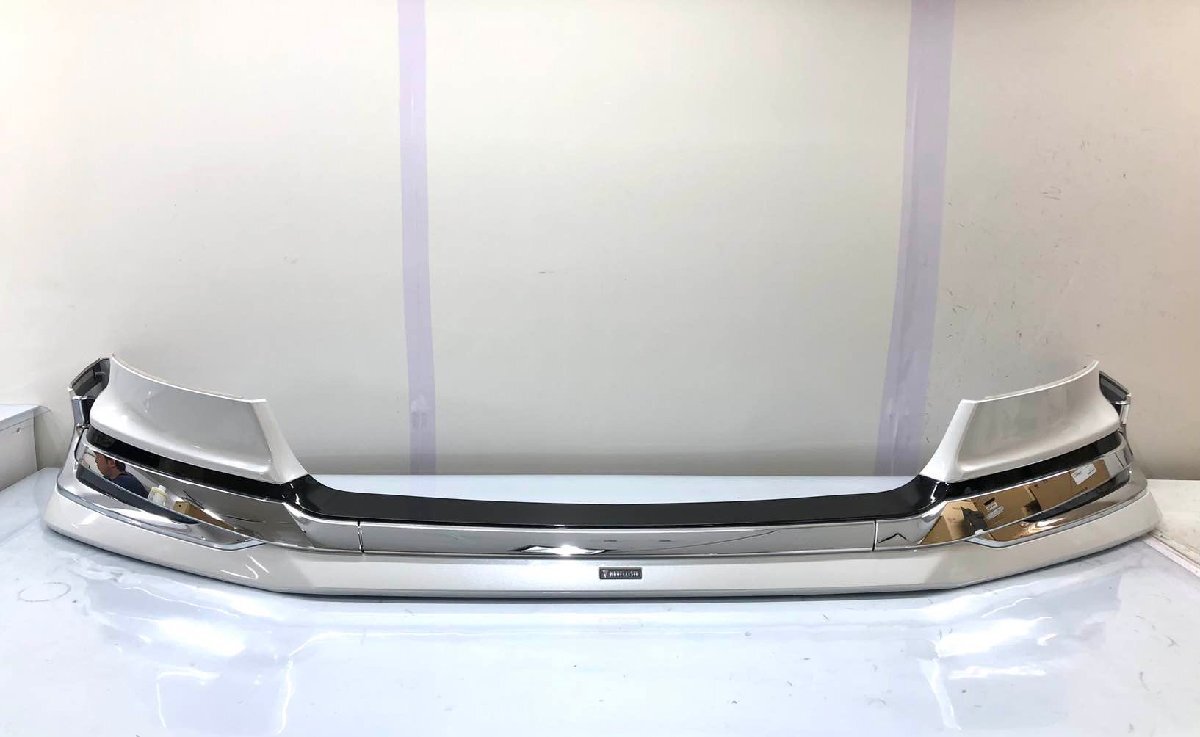 ♪モデリスタ Ver.2♪アルファード AGH40W 純正 フロントスポイラー メッキシルバー MSD41-58003-A0 089 パール(G60-72m)拍卖