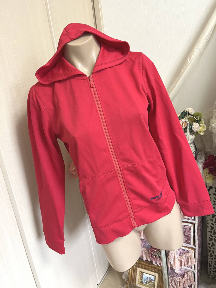レディースMサイス:マリクレール【marie claire sports】パーカー*ジャケット:赤拍卖