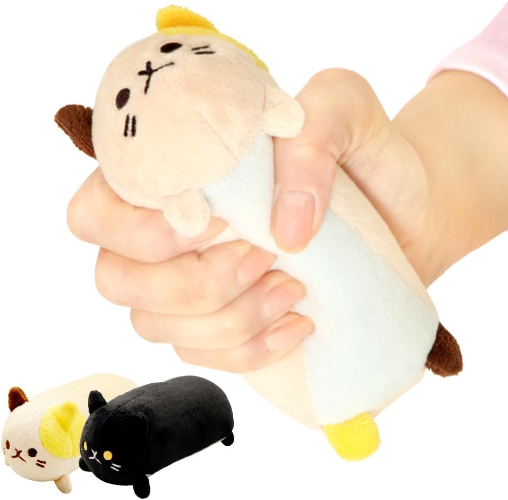 【新品】】にゃんトレハンド ミケとクロ 2種類の弾力高密度クッション ミケ拍卖