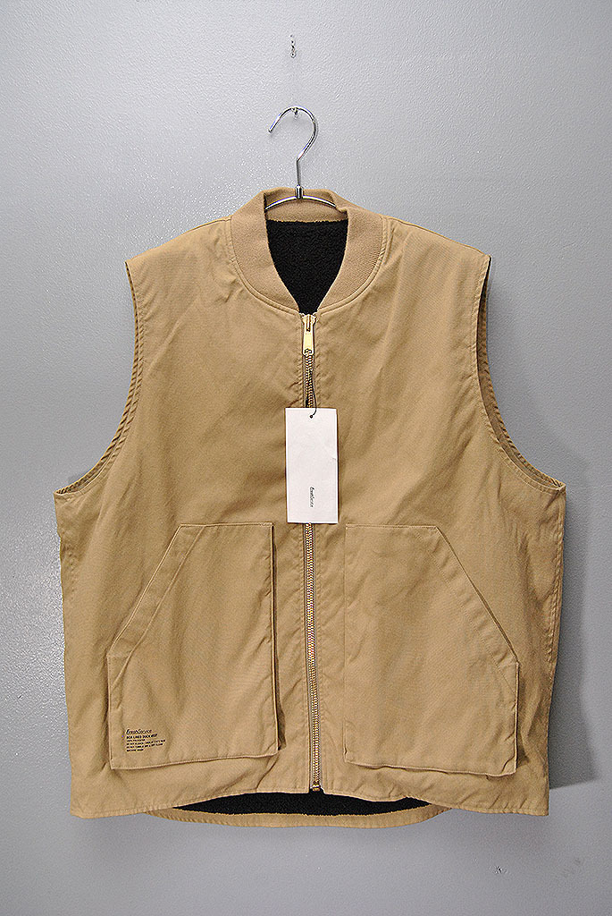 FreshService BOA LINED DUCK VEST フレッシュサービス ボアフリース ダック ベスト カーキ L拍卖