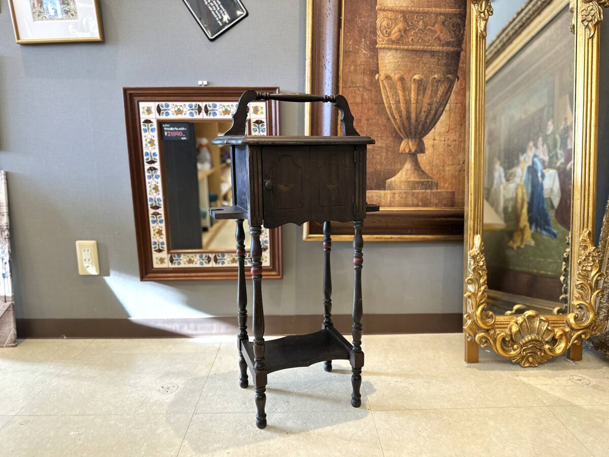 5A27 フランスアンティーク オークステッキスタンド スモールキャビネット シガーキャビネット拍卖