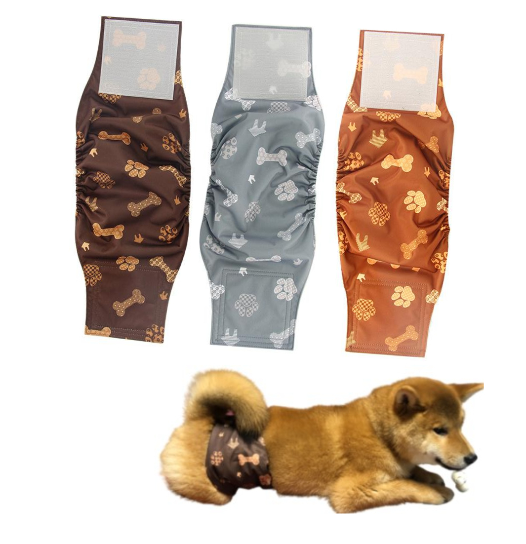 マナーベルト 男の子用 新品・未使用の犬用おむつ ★3枚セットで 洗い替えに便利★B柄 【L】拍卖