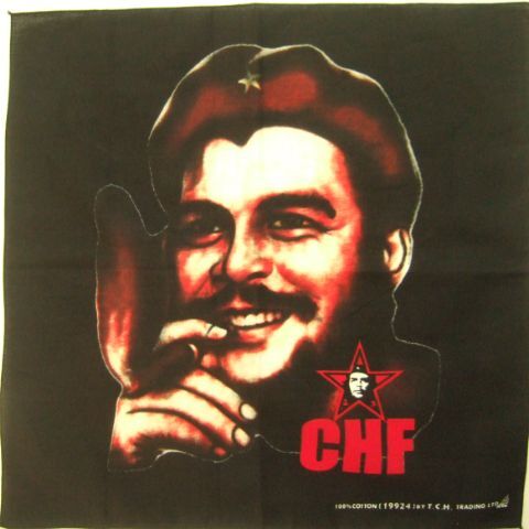 横浜最新 素敵なゲバラ☆魅惑のバンダナ 黒 CHE GUEVARA メンズレディース 同梱4枚まで送料180円ξ☆Bξ ξBandana95拍卖