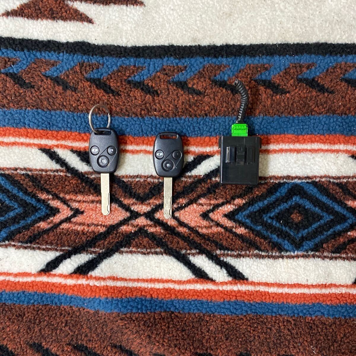 ◆ステップワゴン 後期(RG2 RG1)純正 キーレスリモコン 3ボタン 左側スライドドアボタン キーレスレシーバー 38385-SLJ-003 動作OK◆拍卖