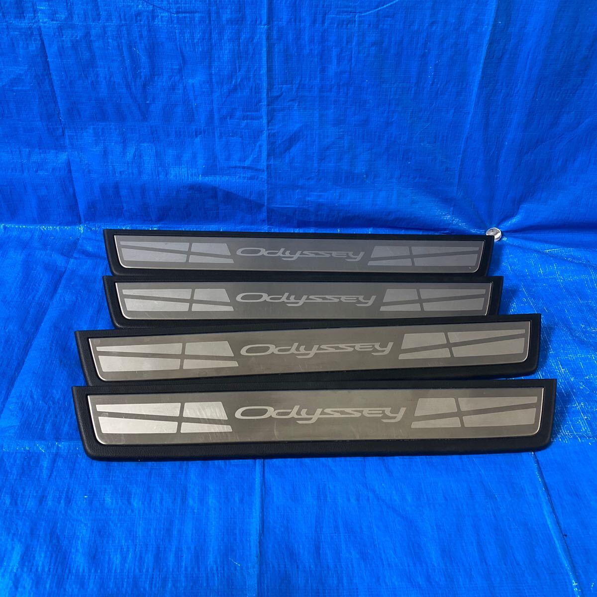 ◆ホンダ HONDA オデッセイ ODYSSEYアブソルート Absolute《 RB1 RB2 RB3 RB4 》純正 スカッフプレート 保護ステップ 4枚セット 美品◆拍卖