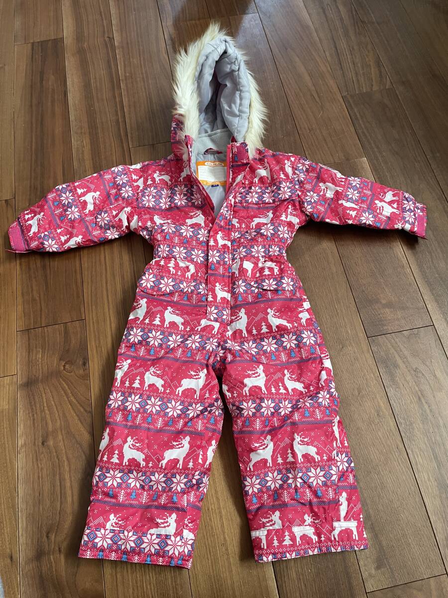スキーウェア 子供 キッズ カバーオール スノーウェア★90サイズ拍卖