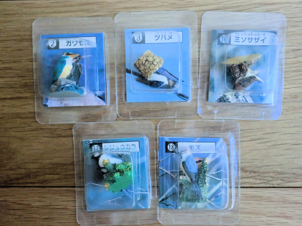 【未開封】カバヤ食品『日本の小鳥 第1集』フィギュア5種類セット拍卖