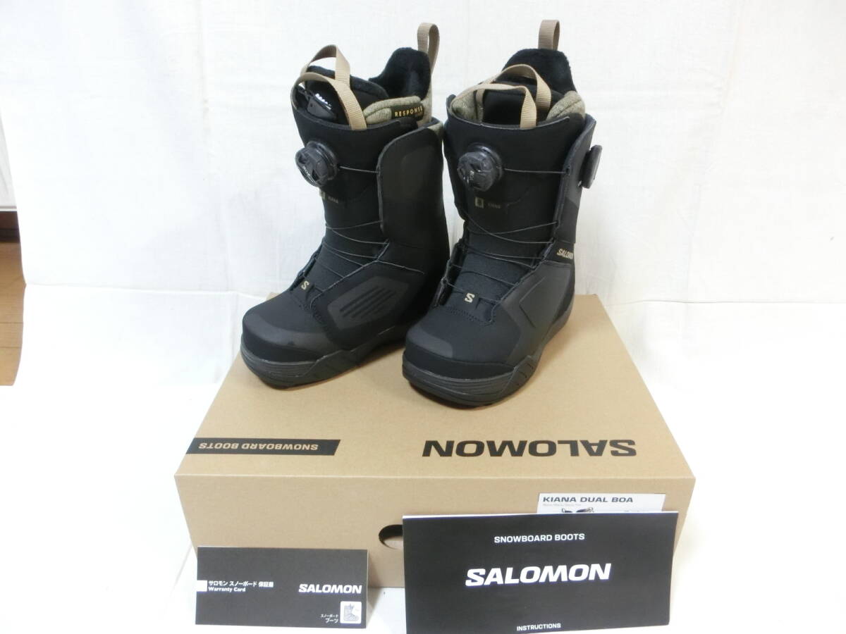 2024モデル 美品 1回使用 SALOMON KIANA DUAL BOA 22cm 女性用スノーボードブーツ拍卖