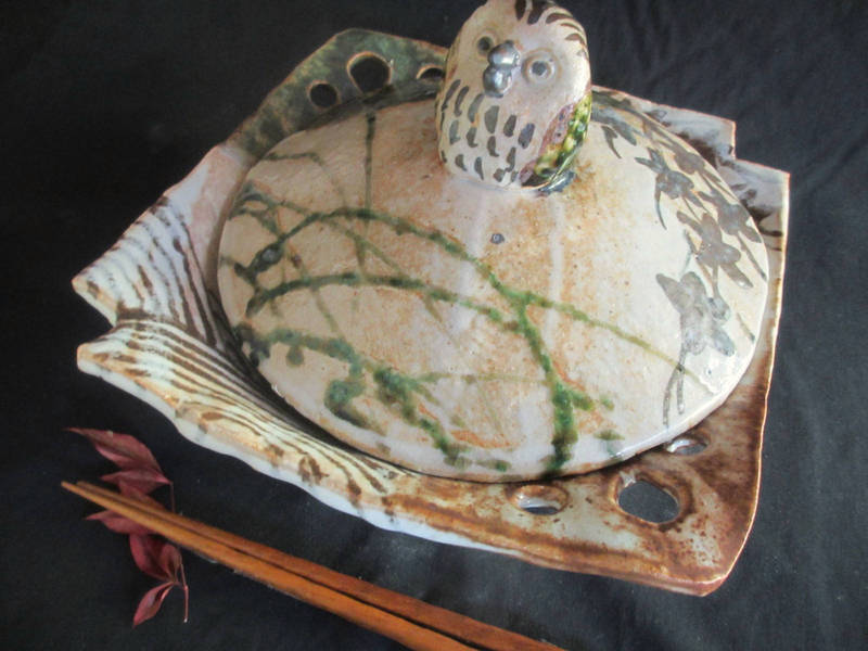 土鍋 絵織部 土鍋 (四角隅切型)(2人用) 佐藤和次 早蕨窯 S-680拍卖