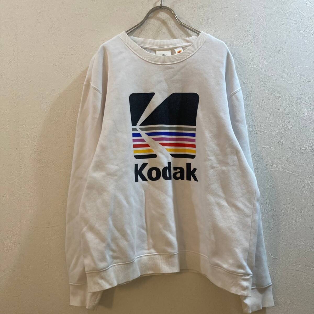 H&M/エイチ&エム 長袖トレーナー KodaK ホワイト メンズ M拍卖