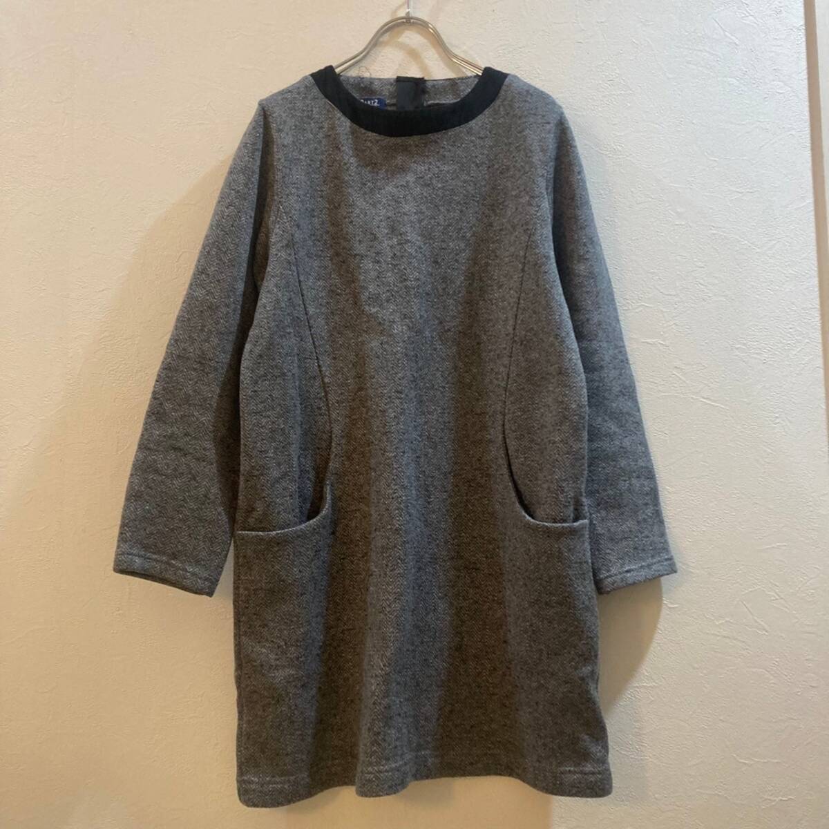 PART2 JUNKO SHIMADA/ジュンコ シマダ 長袖チュニックワンピース グレー レディース L拍卖