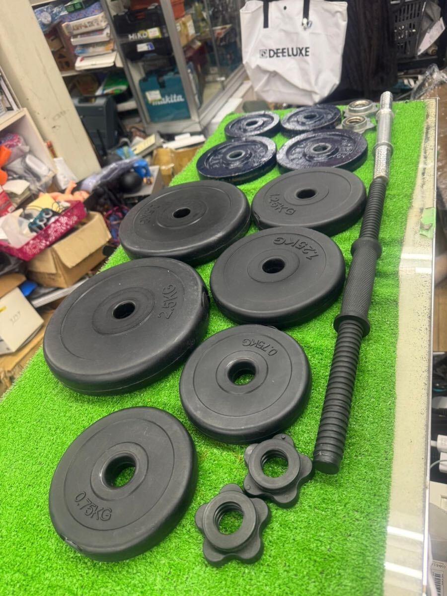 ○E9952 ダンベルプレート ダンベルセット 17kgセット○拍卖