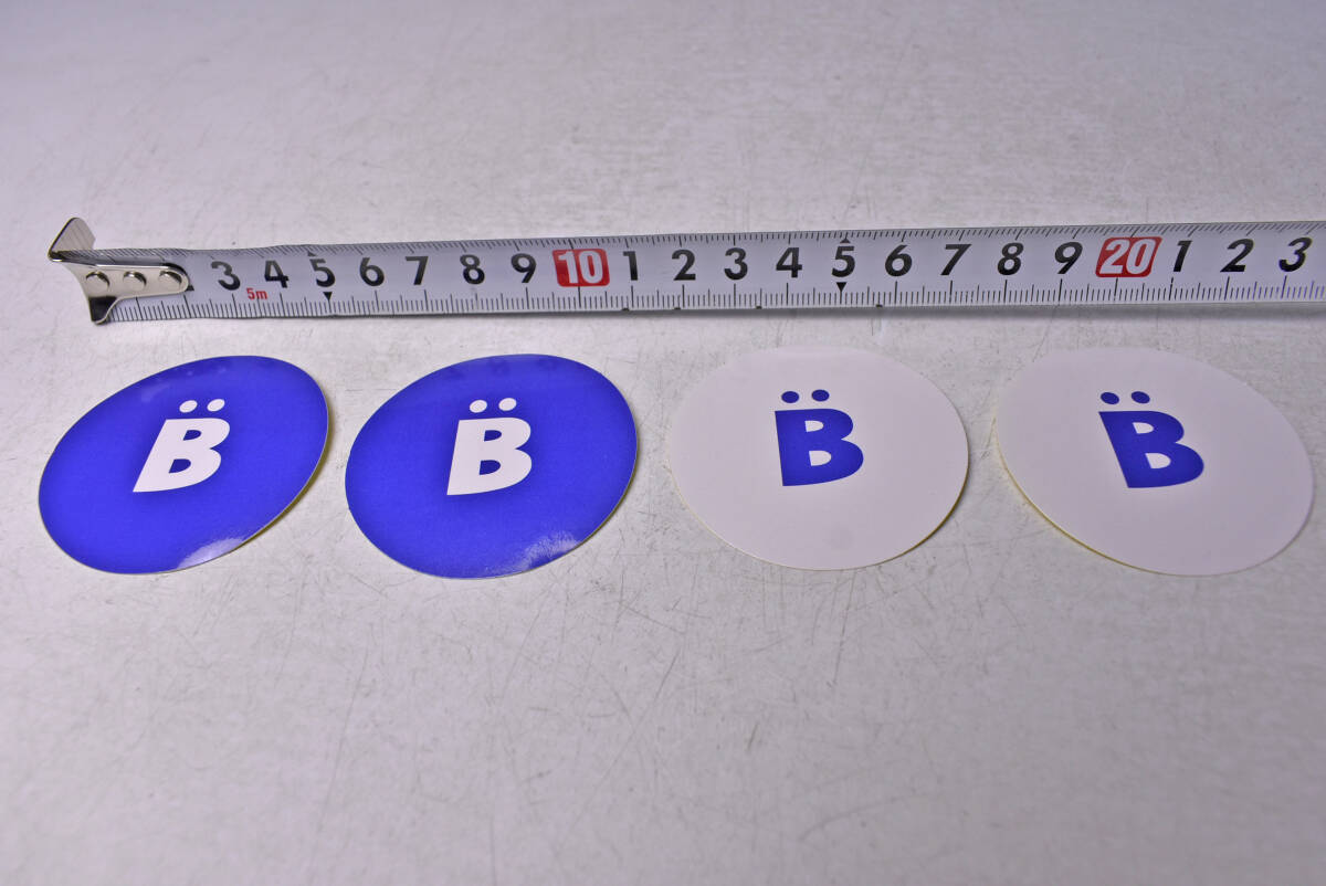 BON BON ステッカー ★ BON BON ★ ステッカー ★ シール ★ ノベルティ ★ 青 ★ 白 ★ 4枚セット ★ 中古品拍卖