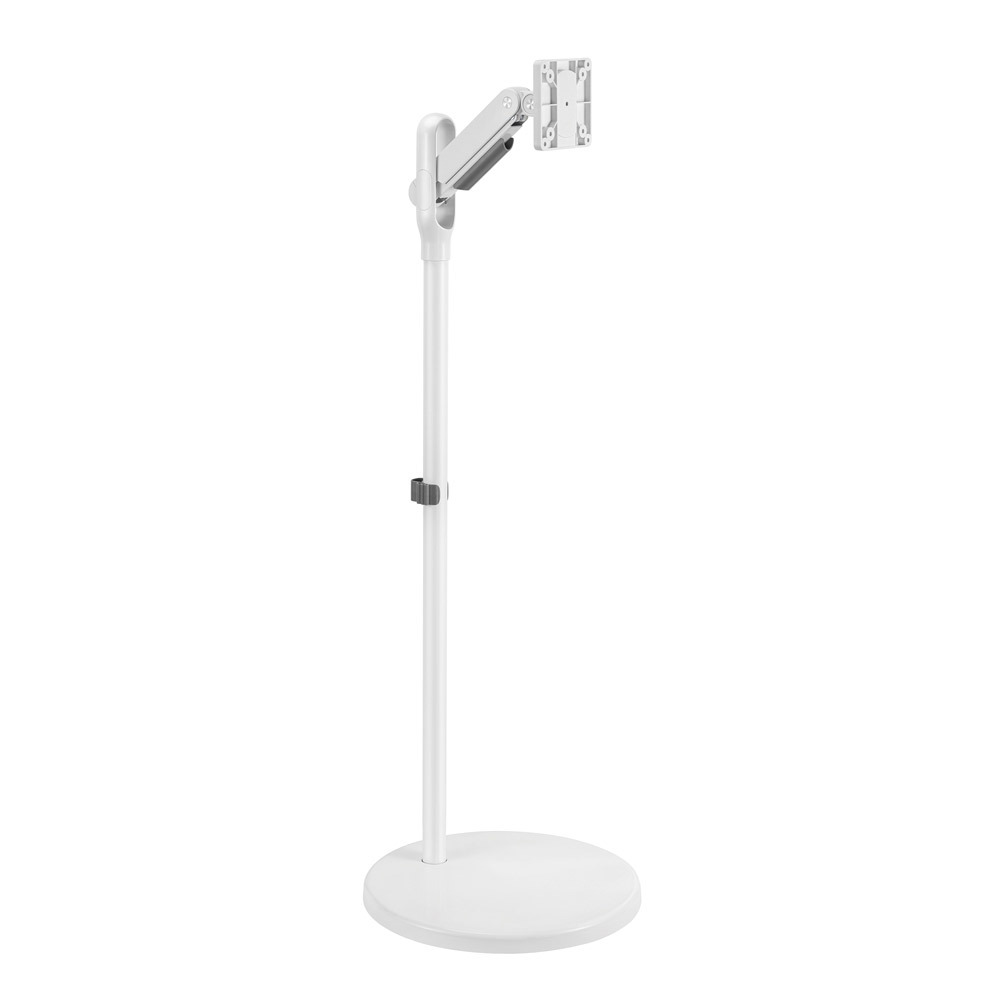 テレビ/PCモニタースタンド 高さ121.3cm メカニカルスプリング 17~35インチ対応 キャスター付き グリーンハウス GH-TVFA-WH/8379x1台拍卖