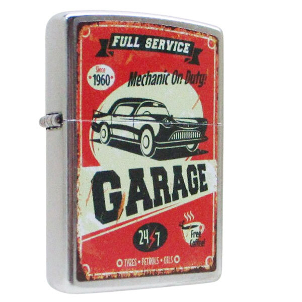 ジッポー オイルライター アメリカ加工 GARAGE Z207-119573/送料無料メール便 ポイント消化拍卖