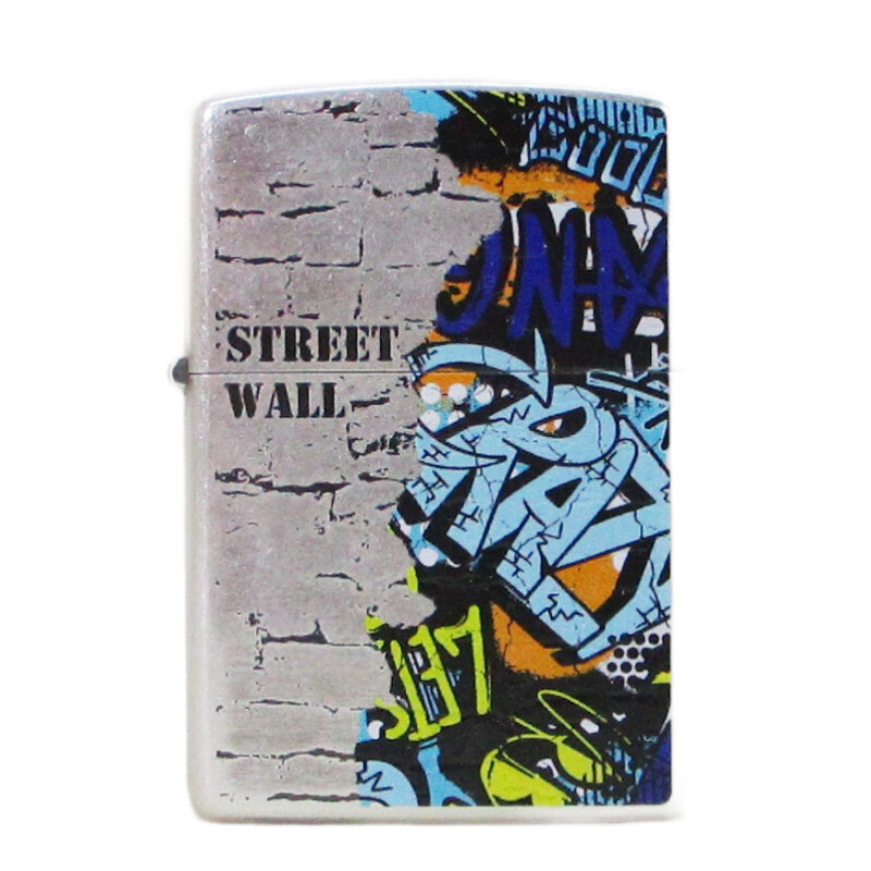 ジッポー オイルライター カラフルでファンキーなデザイン STREET WALL SW-KA/送料無料メール便拍卖