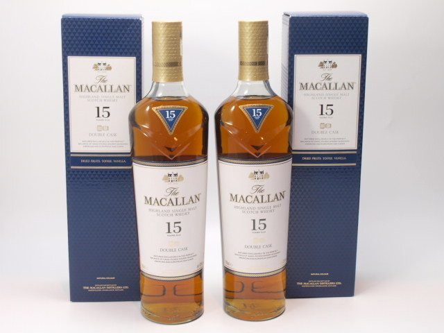 ★★MACALLAN マッカラン 15年 ダブルカスク 700ml/43% 箱付 2本セット★AY108483拍卖