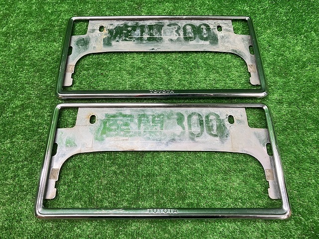 トヨタ 純正 08407-00270 ナンバーフレーム 2枚セット 250115208拍卖