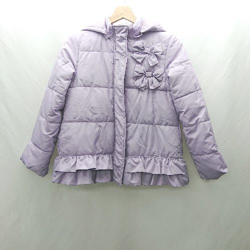 ◇ ⊇ any FAM エニィファム フード取り外し可能 長袖 ジャンパー サイズ 150 パープル系 レディース E拍卖