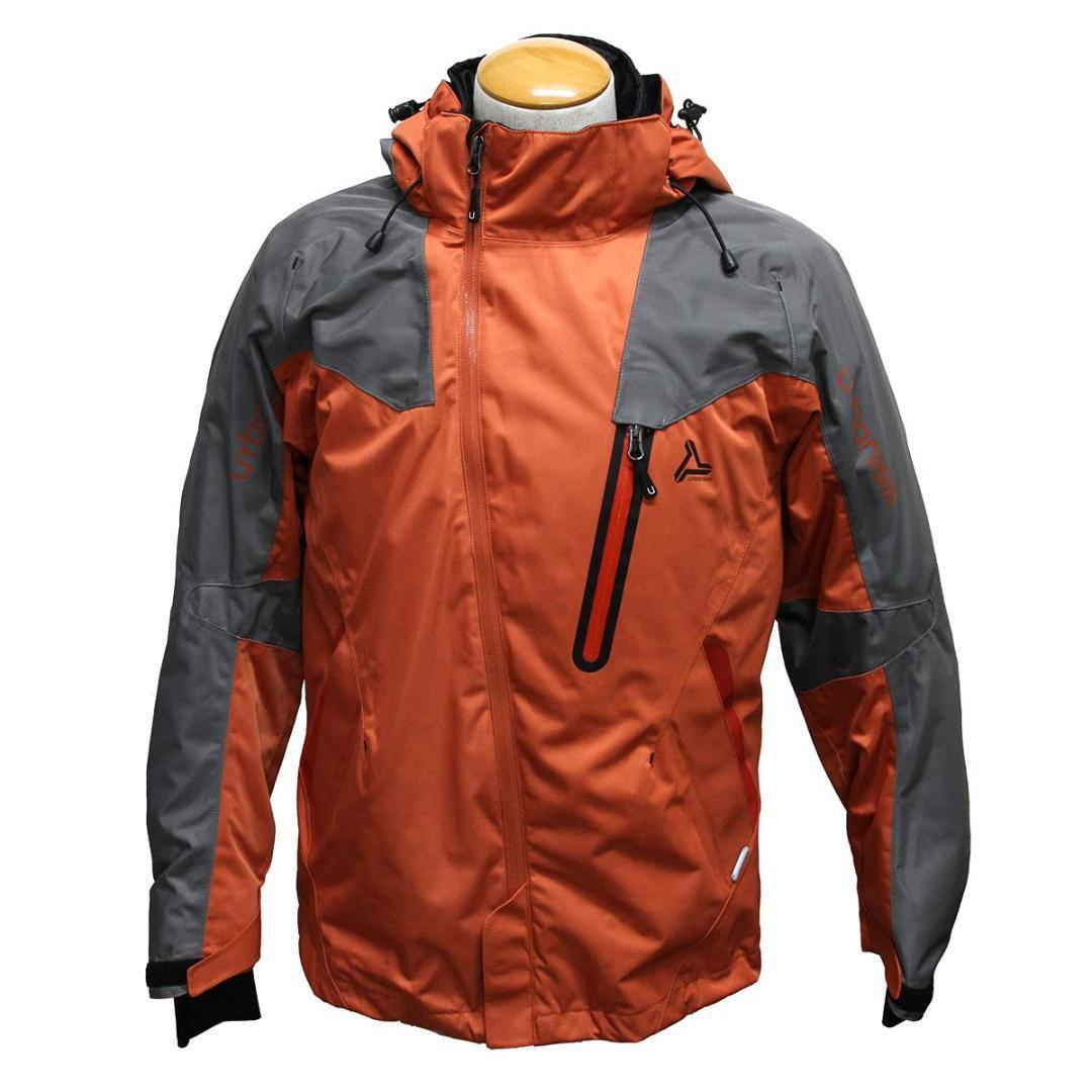 【47%引】アーバニズム UNJ-058 グレー/サンセット(L)アシンメトリーウィンタージャケット拍卖