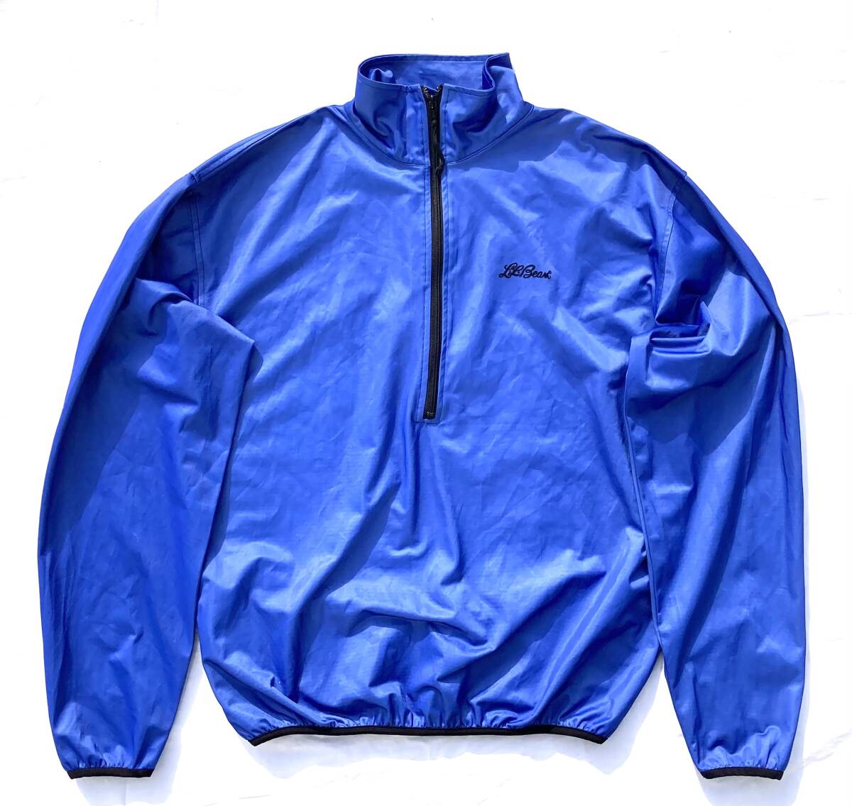 90s USA製 L.L.bean WINDSTOPPER GORE ハーフZIP プルオーバー 青 ウィンドストッパー ゴア M LLビーン シャツ ジャケット拍卖