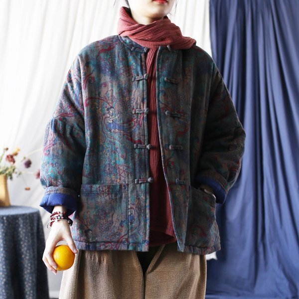 LRM5679 手造り コート 羽織物 ジャンーパ 襤褸 アンティーク風 洋服ミックス ロマンファッション ポップ 楽ちん ゆったり拍卖