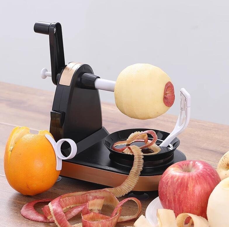 OHJ1330★上質手回しリンゴ皮むき機 家庭用 多機能 フルーツ皮むき器 ステンレス鋼自動回転皮むき機 キッチン皮むきツール梨 じゃがいも用拍卖