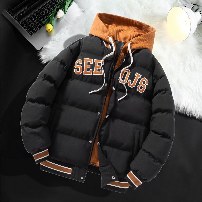 OHJ1479★新品ダウンジャケットメンズ中綿ジャケットキルティングジャケットキルトコートフード付き ジャンパーブルゾン冬服 防寒 M~4XL拍卖