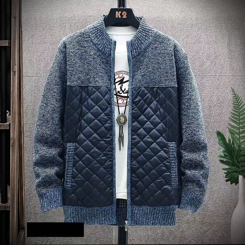 OHJ1485★新作秋冬メンズ トップス ブルゾン ジップアップパーカー トレンチコート コート ファッション 裏起毛 ブルー Mお色選択可拍卖