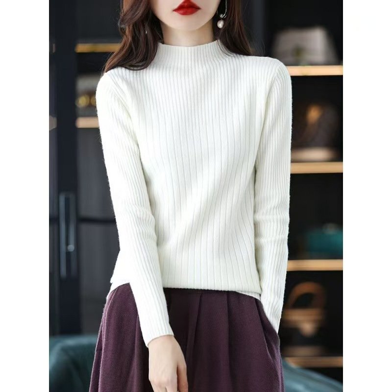 LRM5665 新入荷/ オシャレ ニットセーター レディース 秋冬 長袖 立ち襟 セーター トップス ニット おしゃれ 大人 上品 着痩せ拍卖