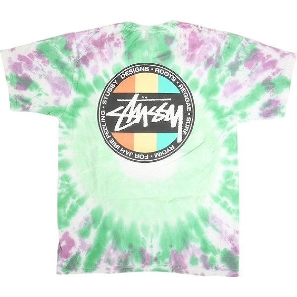 STUSSY ステューシー REGGAE DOT TIE DYE SS TEE GREEN Tシャツ 緑 Size 【S】 【新古品・未使用品】 20813004拍卖