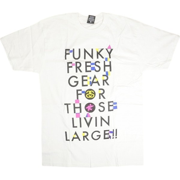 STUSSY ステューシー FUNKY FRESH GEAR TEE WHITE Tシャツ 白 Size 【M】 【新古品・未使用品】 20812628拍卖