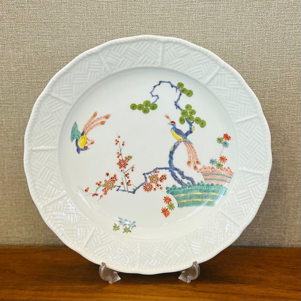 マイセン 柿右衛門 シノワズリ プレート 皿 23cm ハンドペイント 飾り皿拍卖