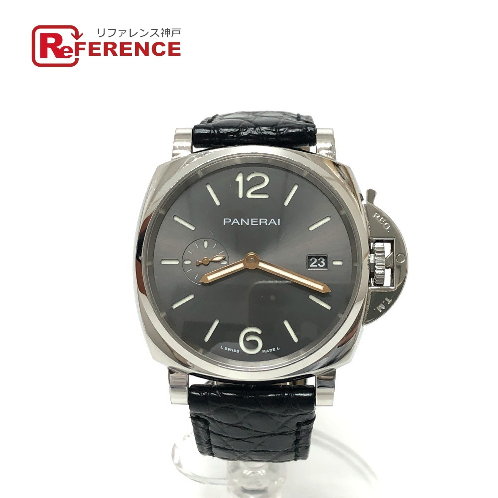 PANERAI パネライ PAM01250 ルミノール デゥエ スモールセコンド デイト 自動巻き 腕時計 文字盤グレー シルバー メンズ【中古】拍卖
