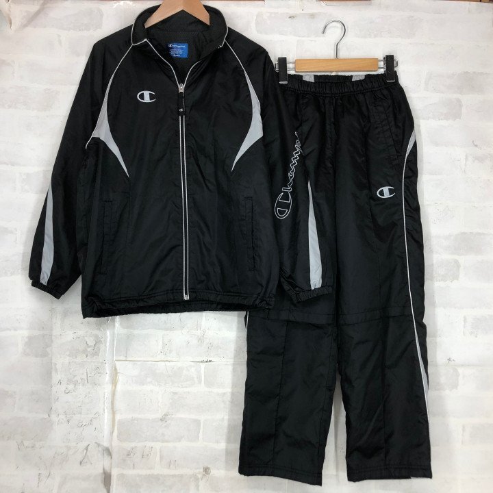 Champion チャンピオン ウィンドブレーカー セットアップ トレーニングウェア SIZE: S ブラック MU632025013109拍卖