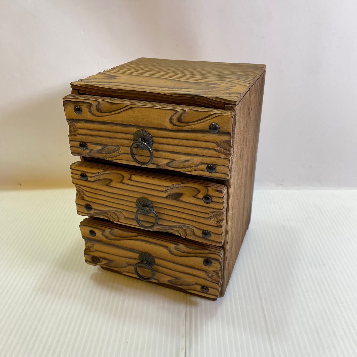 木製 小箪笥 小引き出し 小物入れ 和風 収納 棚 レトロ 置物 インテリア 飾拍卖