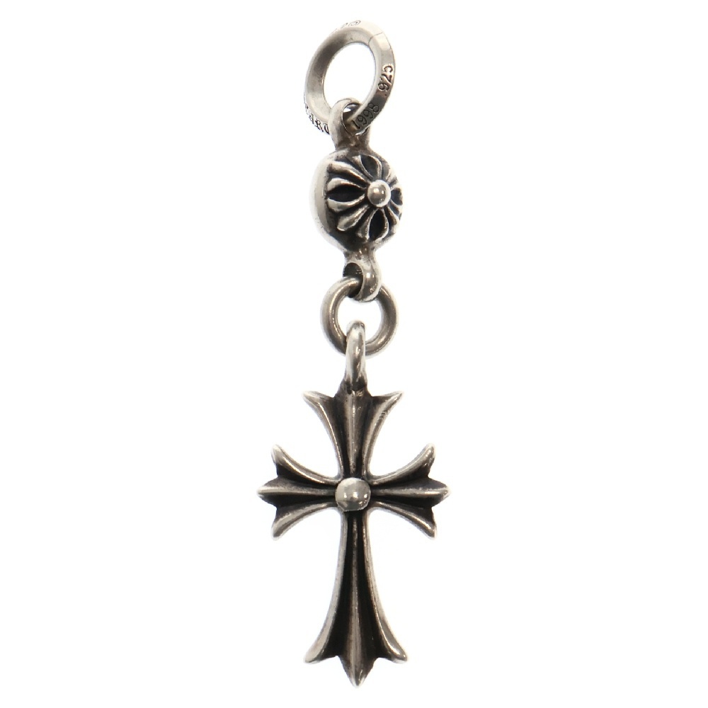 CHROME HEARTS クロムハーツ 1B TNY CH CRS 1ボールタイニーCHクロス チャーム シルバーネックレストップ シルバー拍卖