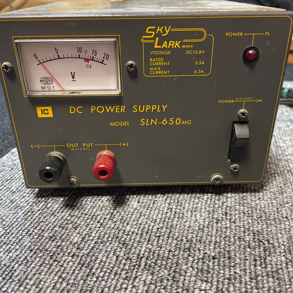 アマチュア無線等 安定化電源 NISSYO NR-SL-1 SKYLARK 100V→13.8V拍卖