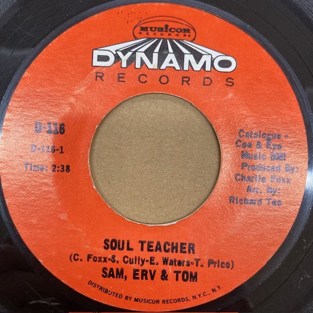 【EP】Sam, Erv & Tom - Soul Teacher / Hard To Get/Dynamo Records D-116/Skull Snaps/7インチ拍卖