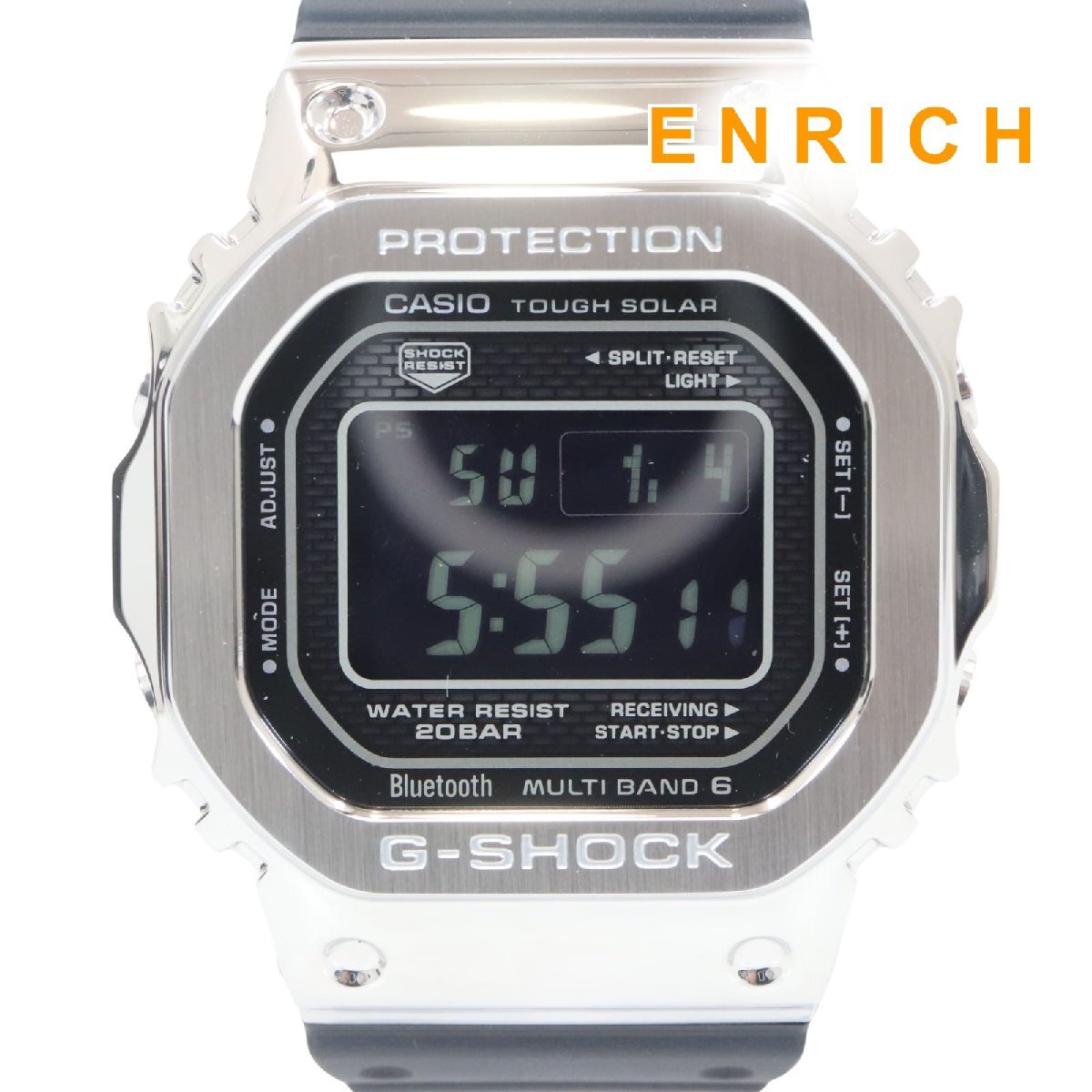 CASIO カシオ G-SHOCK Gショック GMW-B5000-1JF メタル ラバー SS タフソーラー メンズ 腕時計 箱 新品同様 / 9910拍卖